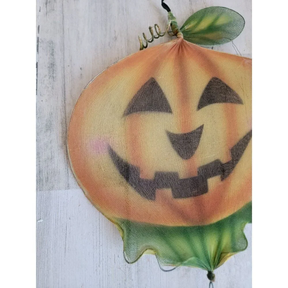 Hanging fabric Jack O'Lantern face Halloween prop decor‎